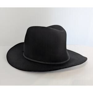 Brixton Black Wesley Fedora Hat Women's Size Medium